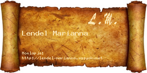 Lendel Marianna névjegykártya